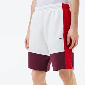NWT Lacoste Fleece Color Block Short